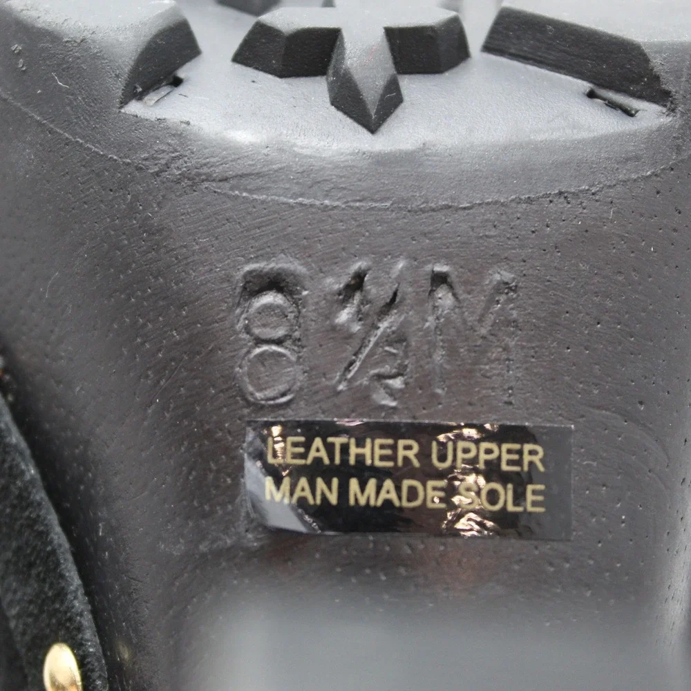 Michael Kors Black Suede‎ Shearling Trim Studded Platform Clogs Heels 8.5M NWOB